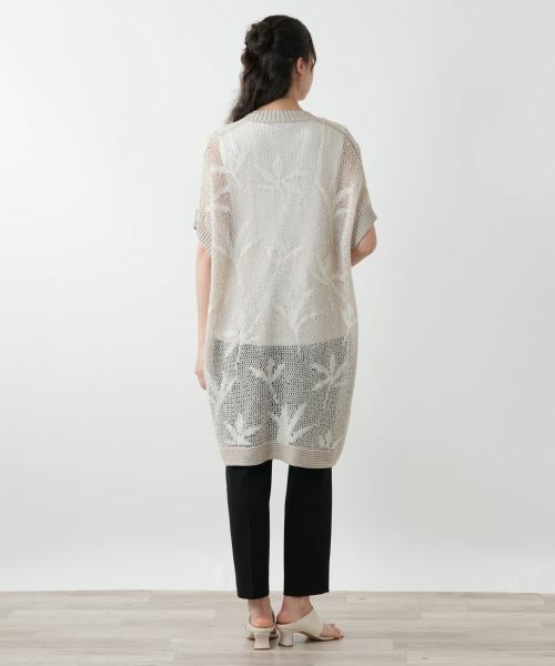 Leilian PLUS HOUSE / レリアンプラスハウス テーラードジャケット | 【店舗人気】リーフ柄ニットベスト | 詳細3