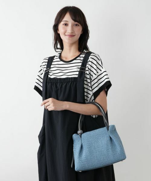 Leilian PLUS HOUSE / レリアンプラスハウス ハンドバッグ | 【店舗人気】異素材ミックストート | 詳細13