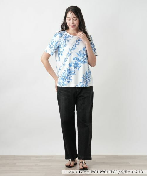 Leilian PLUS HOUSE / レリアンプラスハウス Tシャツ | 【店舗人気】プリントTシャツ【ROCHAS Premiere】 | 詳細4