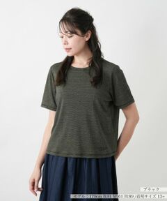 Leilian PLUS HOUSE / レリアンプラスハウス カットソー | 【店舗人気】ラメクルーネックカットソー【ROCHAS Premiere】
