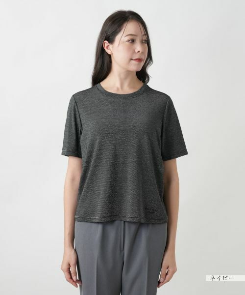 Leilian PLUS HOUSE / レリアンプラスハウス カットソー | 【店舗人気】ラメクルーネックカットソー【ROCHAS Premiere】 | 詳細7