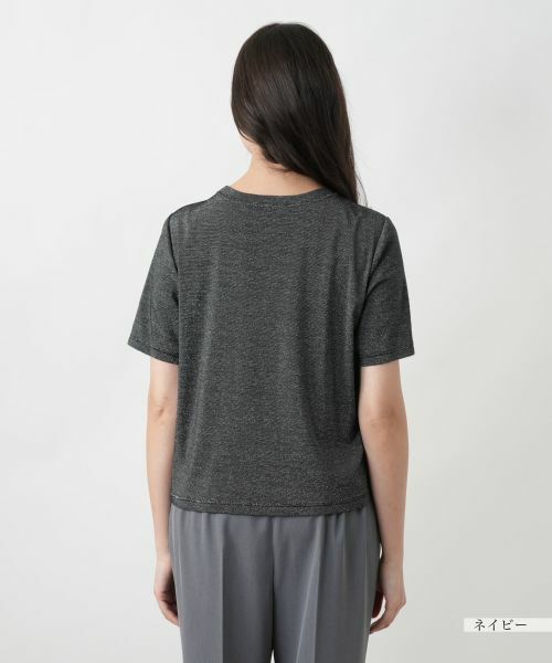 Leilian PLUS HOUSE / レリアンプラスハウス カットソー | 【店舗人気】ラメクルーネックカットソー【ROCHAS Premiere】 | 詳細9