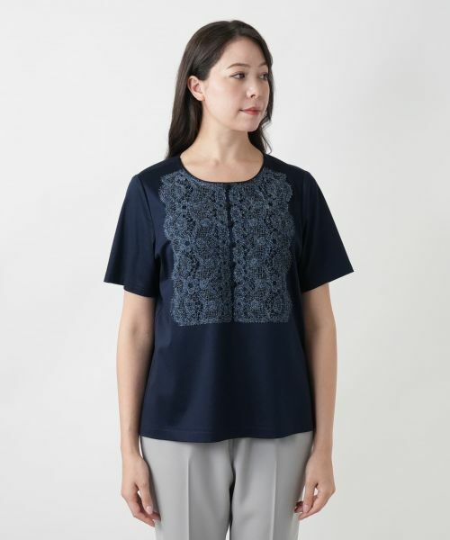 Leilian PLUS HOUSE / レリアンプラスハウス カットソー | 【店舗人気】刺繍カットソー【ROCHAS Premiere】 | 詳細4