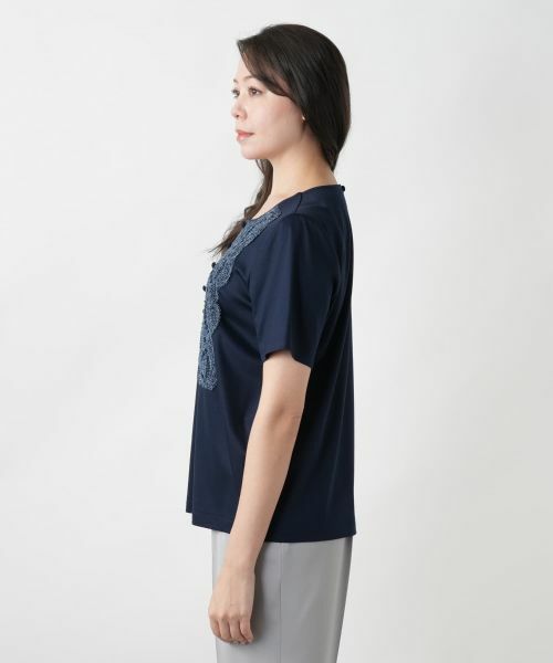 Leilian PLUS HOUSE / レリアンプラスハウス カットソー | 【店舗人気】刺繍カットソー【ROCHAS Premiere】 | 詳細5