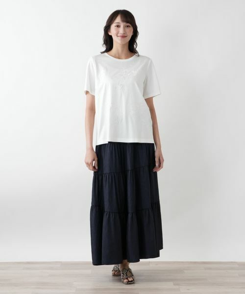 Leilian PLUS HOUSE / レリアンプラスハウス Tシャツ | 【店舗人気】刺繍Tシャツ【ROCHAS Premiere】 | 詳細1