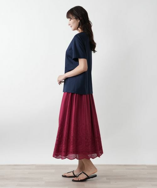 Leilian PLUS HOUSE / レリアンプラスハウス Tシャツ | 【店舗人気】刺繍Tシャツ【ROCHAS Premiere】 | 詳細5