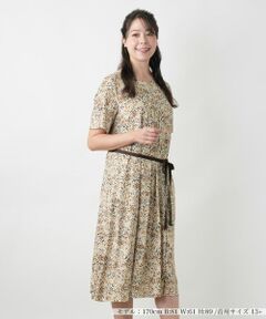 Leilian PLUS HOUSE / レリアンプラスハウス ドレス | プリントフレアワンピース【ROCHAS Premiere】