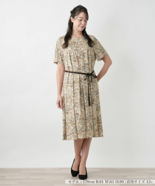 Leilian PLUS HOUSE / レリアンプラスハウス ドレス | プリントフレアワンピース【ROCHAS Premiere】 | 詳細1