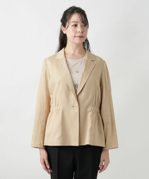 Leilian PLUS HOUSE / レリアンプラスハウス テーラードジャケット | シャーリングブレザー【ROCHAS Premiere】 | 詳細4