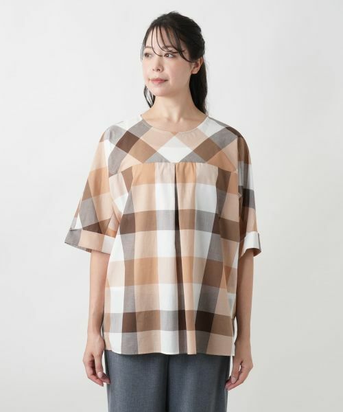 Leilian PLUS HOUSE / レリアンプラスハウス シャツ・ブラウス | 【店舗人気】ブロックチェックブラウス【ROCHAS Premiere】 | 詳細4