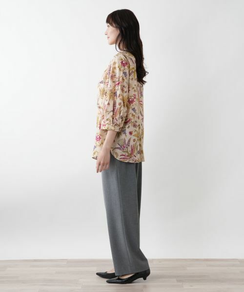 Leilian PLUS HOUSE / レリアンプラスハウス シャツ・ブラウス | 【店舗人気】プリントバンドカラーブラウス【ROCHAS Premiere】 | 詳細2