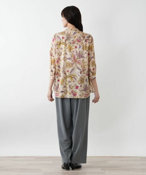 Leilian PLUS HOUSE / レリアンプラスハウス シャツ・ブラウス | 【店舗人気】プリントバンドカラーブラウス【ROCHAS Premiere】 | 詳細3