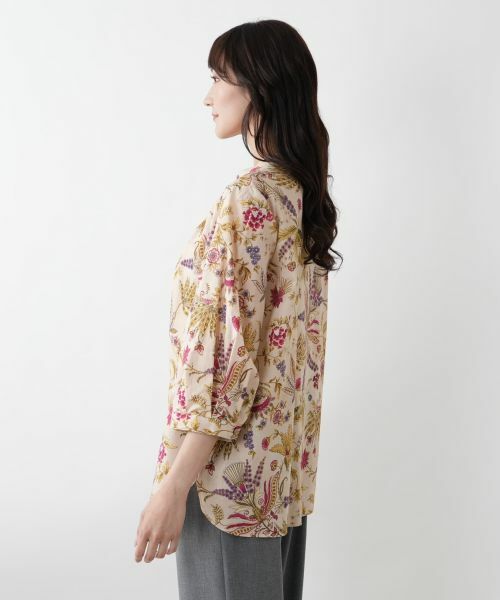 Leilian PLUS HOUSE / レリアンプラスハウス シャツ・ブラウス | 【店舗人気】プリントバンドカラーブラウス【ROCHAS Premiere】 | 詳細5