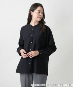 Leilian PLUS HOUSE / レリアンプラスハウス シャツ・ブラウス | 【店舗人気】バンドカラーブラウス【ROCHAS Premiere】