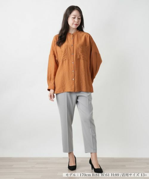 Leilian PLUS HOUSE / レリアンプラスハウス シャツ・ブラウス | 【店舗人気】バンドカラーブラウス【ROCHAS Premiere】 | 詳細4