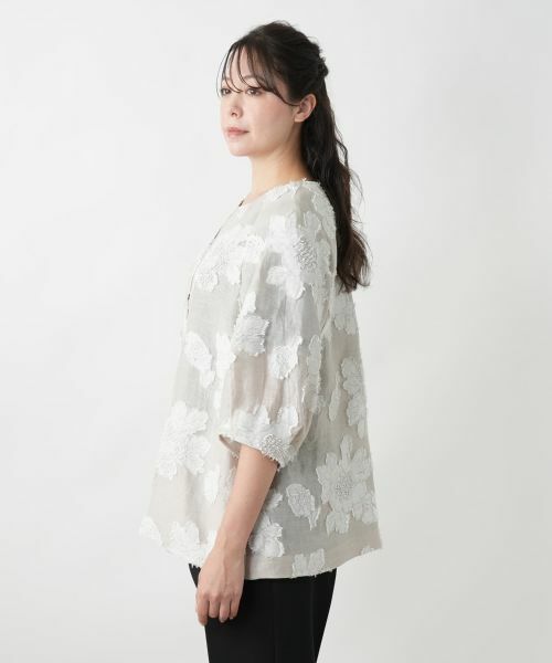 Leilian PLUS HOUSE / レリアンプラスハウス テーラードジャケット | ノーカラージャケット【ROCHAS Premiere】 | 詳細5