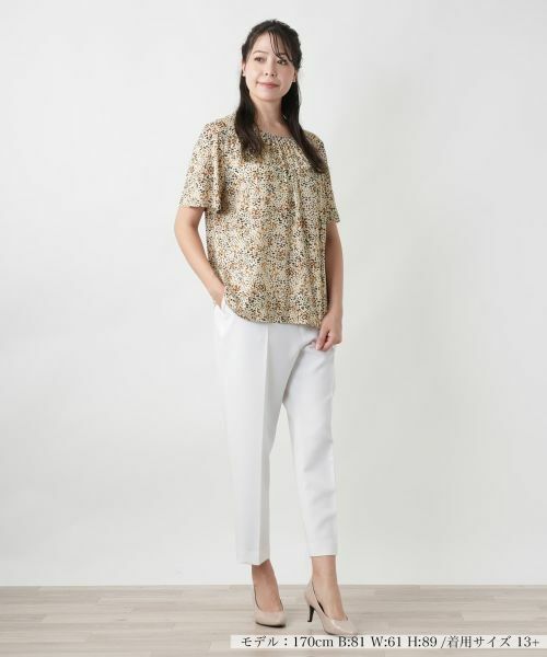 Leilian PLUS HOUSE / レリアンプラスハウス カットソー | 【店舗人気】プリントカットソー【ROCHAS Premiere】 | 詳細1