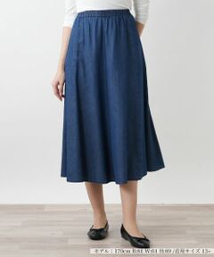 Leilian PLUS HOUSE / レリアンプラスハウス ミニ・ひざ丈スカート | 【店舗人気】フレアスカ−ト【プラス企画】