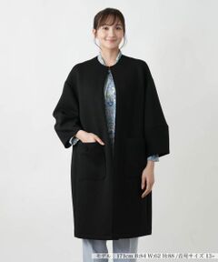 Leilian PLUS HOUSE / レリアンプラスハウス その他アウター | 【店舗人気】ノーカラーロングコ−ト【NEMIKA】