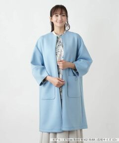 Leilian PLUS HOUSE / レリアンプラスハウス その他アウター | 【店舗人気】ノーカラーロングコ−ト【NEMIKA】