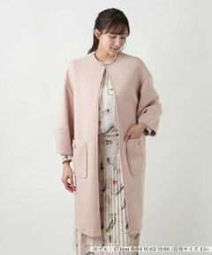 Leilian PLUS HOUSE / レリアンプラスハウス その他アウター | 【店舗人気】ノーカラーロングコ−ト【NEMIKA】