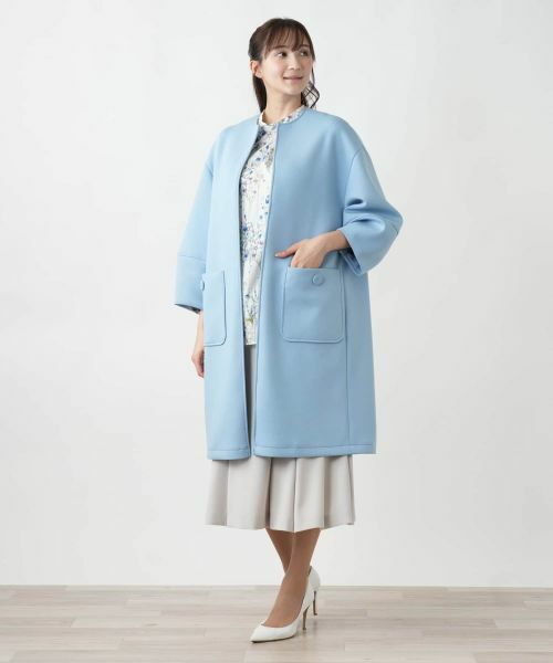 Leilian PLUS HOUSE / レリアンプラスハウス その他アウター | 【店舗人気】ノーカラーロングコ−ト【NEMIKA】 | 詳細4