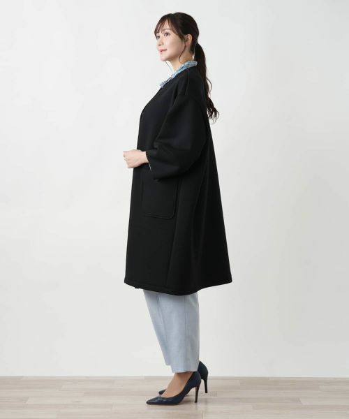 Leilian PLUS HOUSE / レリアンプラスハウス その他アウター | 【店舗人気】ノーカラーロングコ−ト【NEMIKA】 | 詳細8