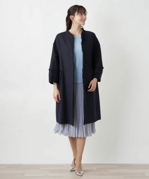 Leilian PLUS HOUSE / レリアンプラスハウス その他アウター | ツイードロングコ−ト | 詳細1