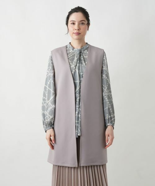 Leilian PLUS HOUSE / レリアンプラスハウス テーラードジャケット | 【店舗人気】前あきロングジレ【NEMIKA】 | 詳細10