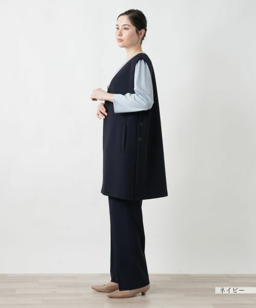 Leilian PLUS HOUSE / レリアンプラスハウス テーラードジャケット | 【店舗人気】前あきロングジレ【NEMIKA】 | 詳細2