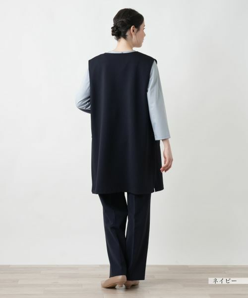 Leilian PLUS HOUSE / レリアンプラスハウス テーラードジャケット | 【店舗人気】前あきロングジレ【NEMIKA】 | 詳細3