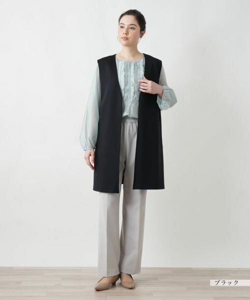 Leilian PLUS HOUSE / レリアンプラスハウス テーラードジャケット | 【店舗人気】前あきロングジレ【NEMIKA】 | 詳細4
