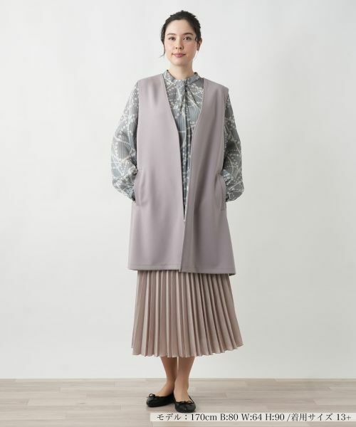 Leilian PLUS HOUSE / レリアンプラスハウス テーラードジャケット | 【店舗人気】前あきロングジレ【NEMIKA】 | 詳細7