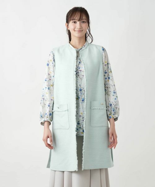 Leilian PLUS HOUSE / レリアンプラスハウス テーラードジャケット | ツイードロングベスト | 詳細10