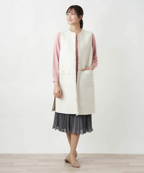 Leilian PLUS HOUSE / レリアンプラスハウス テーラードジャケット | ツイードロングベスト | 詳細4