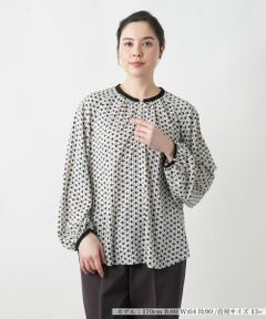 Leilian PLUS HOUSE / レリアンプラスハウス シャツ・ブラウス | 【店舗人気】プリントブラウス【NEMIKA】