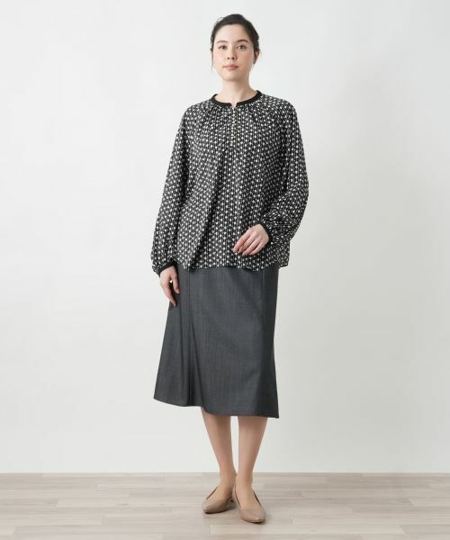 Leilian PLUS HOUSE / レリアンプラスハウス シャツ・ブラウス | 【店舗人気】プリントブラウス【NEMIKA】 | 詳細1