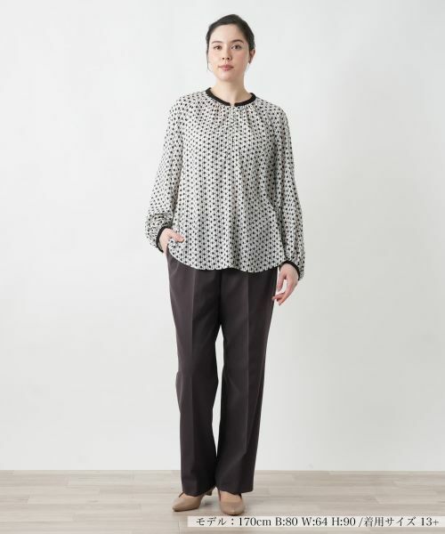 Leilian PLUS HOUSE / レリアンプラスハウス シャツ・ブラウス | 【店舗人気】プリントブラウス【NEMIKA】 | 詳細4