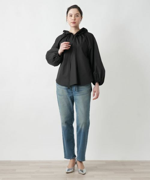 Leilian PLUS HOUSE / レリアンプラスハウス シャツ・ブラウス | 【店舗人気】スタンドフリルブラウス【NEMIKA】 | 詳細1