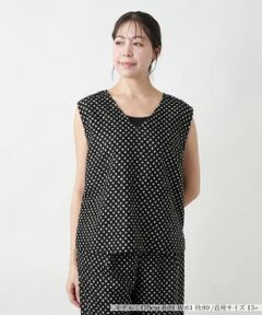 Leilian PLUS HOUSE / レリアンプラスハウス シャツ・ブラウス | 【店舗人気】ドットノースリーブトップス