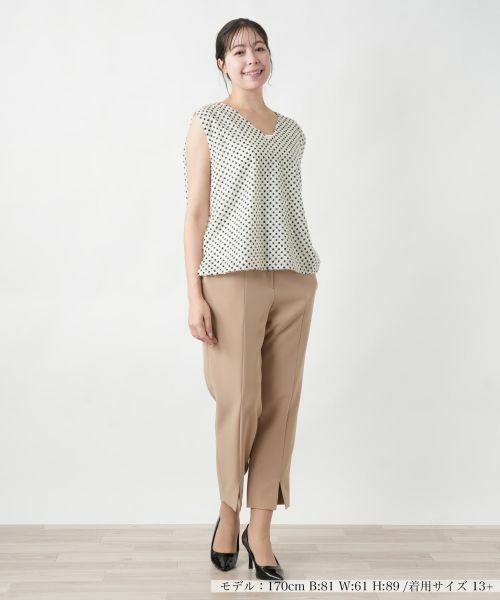 Leilian PLUS HOUSE / レリアンプラスハウス シャツ・ブラウス | 【店舗人気】ドットノースリーブトップス | 詳細4