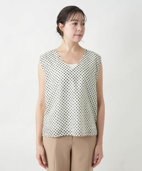 Leilian PLUS HOUSE / レリアンプラスハウス シャツ・ブラウス | 【店舗人気】ドットノースリーブトップス | 詳細7