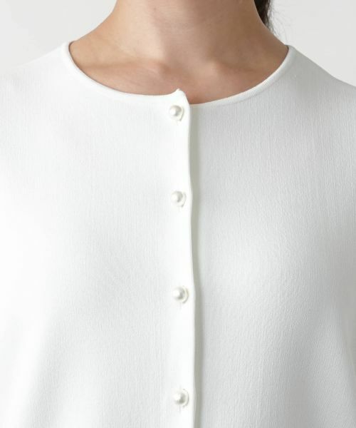 Leilian PLUS HOUSE / レリアンプラスハウス カーディガン・ボレロ | 切替ボリュームスリーブカーディガン【BOURGE】 | 詳細10