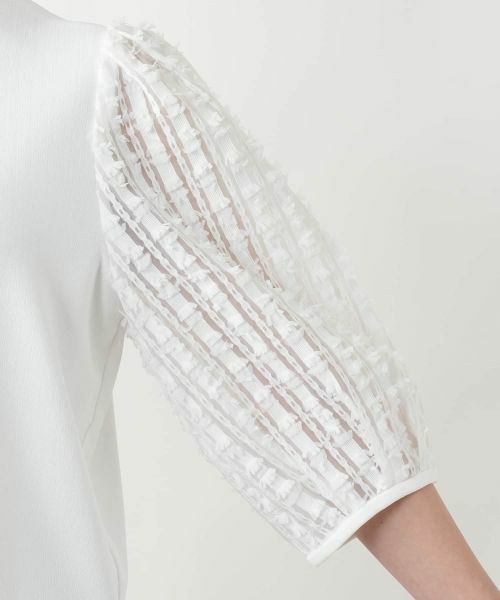 Leilian PLUS HOUSE / レリアンプラスハウス カーディガン・ボレロ | 切替ボリュームスリーブカーディガン【BOURGE】 | 詳細12