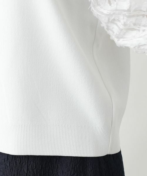 Leilian PLUS HOUSE / レリアンプラスハウス カーディガン・ボレロ | 切替ボリュームスリーブカーディガン【BOURGE】 | 詳細13