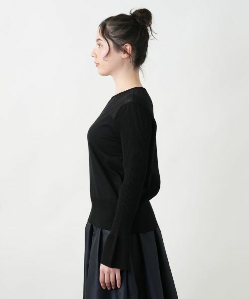 Leilian PLUS HOUSE / レリアンプラスハウス ニット・セーター | 【店舗人気】シアー切替プルオーバー【NEMIKA】 | 詳細14