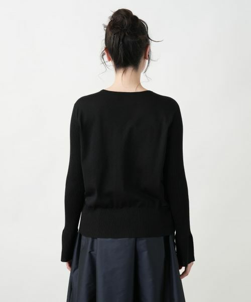 Leilian PLUS HOUSE / レリアンプラスハウス ニット・セーター | 【店舗人気】シアー切替プルオーバー【NEMIKA】 | 詳細15
