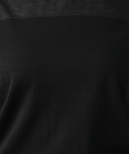 Leilian PLUS HOUSE / レリアンプラスハウス ニット・セーター | 【店舗人気】シアー切替プルオーバー【NEMIKA】 | 詳細20