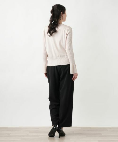 Leilian PLUS HOUSE / レリアンプラスハウス ニット・セーター | 【店舗人気】シアー切替プルオーバー【NEMIKA】 | 詳細3