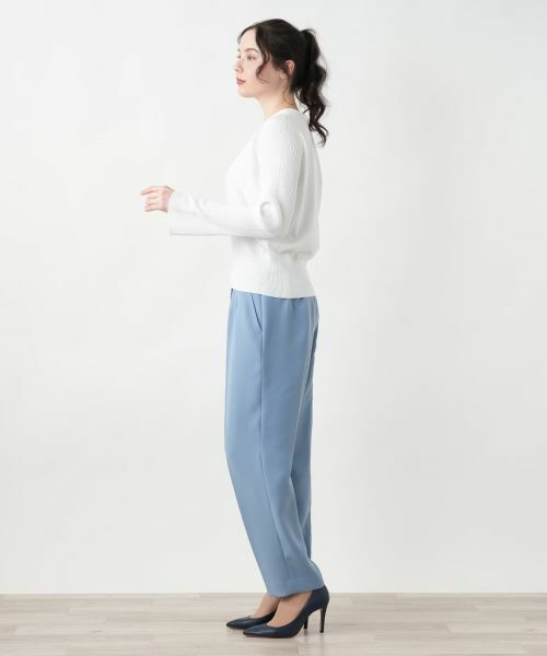 Leilian PLUS HOUSE / レリアンプラスハウス ニット・セーター | 【店舗人気】シアー切替プルオーバー【NEMIKA】 | 詳細5